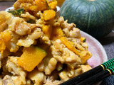 豚こま肉とかぼちゃの味噌マヨ炒め