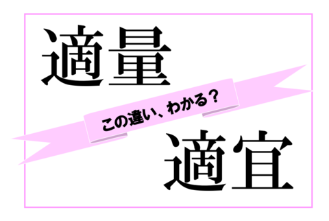 クイズ 適量 と 適宜 はどう違う 似て非なる言葉の世界 Vol 1 暮らしニスタ クイズ 適量 と 適宜 はどう違う 似て非なる言葉の世界 Vol 1 暮らしニスタ