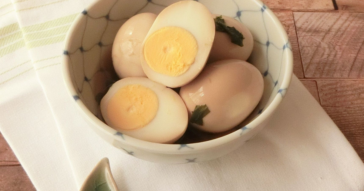 材料4つ ゆで卵のシソしょう油漬け 暮らしニスタ