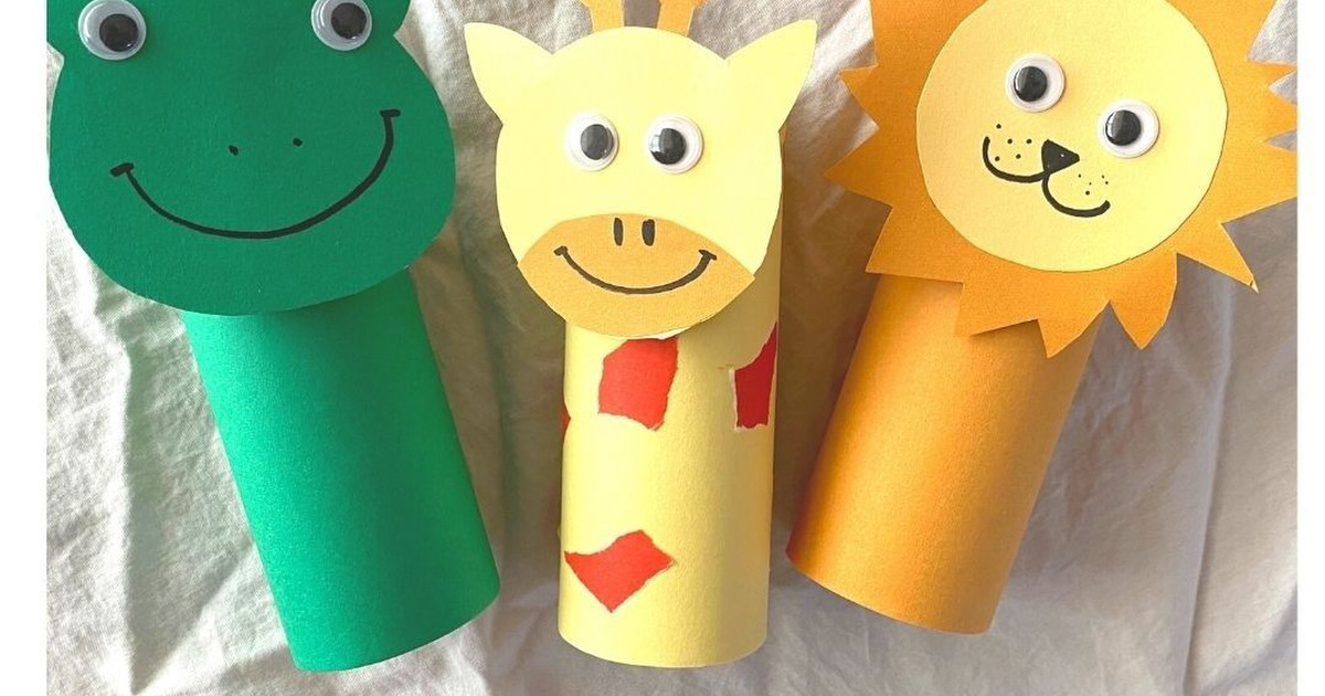 夏休みの工作に トイレットペーパーの芯で作る 動物合わせ 暮らしニスタ