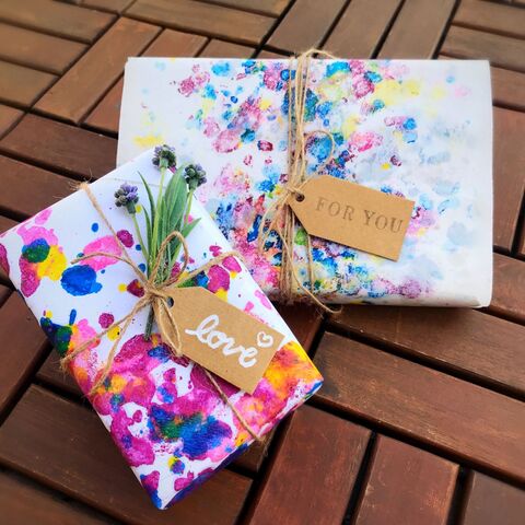 親子で楽しい 手作りラッピングペーパー 暮らしニスタ