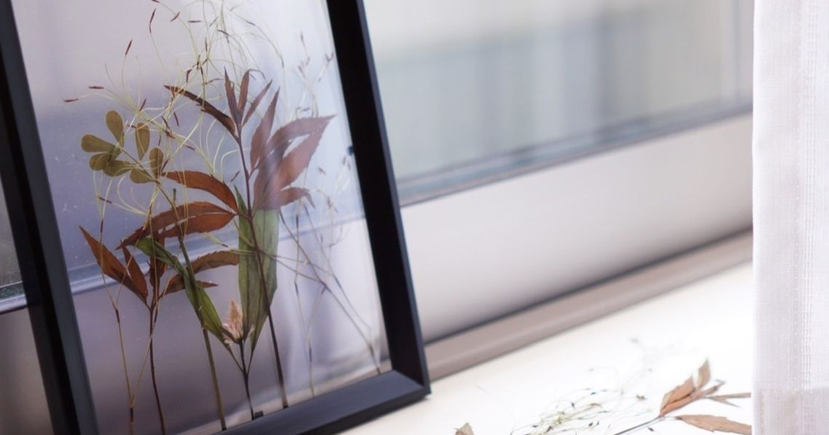 押し花フォトフレームで 初秋インテリア 暮らしニスタ