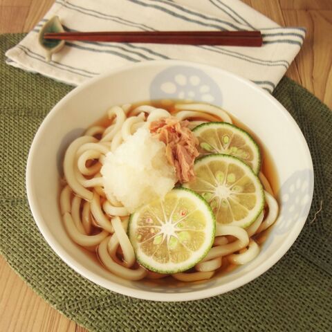 大根おろしとかぼすの冷やしうどん 暮らしニスタ