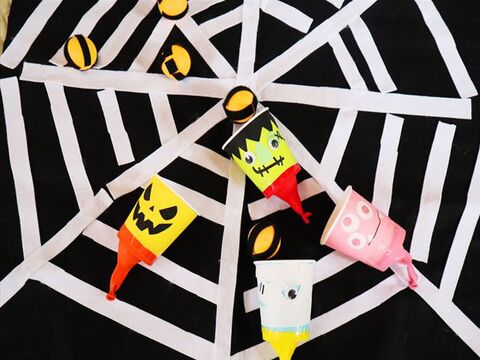 作って遊ぼう ハロウィンゲーム 紙コップ鉄砲de蜘蛛の巣的当て 暮らしニスタ 作って遊ぼう ハロウィンゲーム 紙コップ鉄砲de蜘蛛の巣的当て 暮らしニスタ
