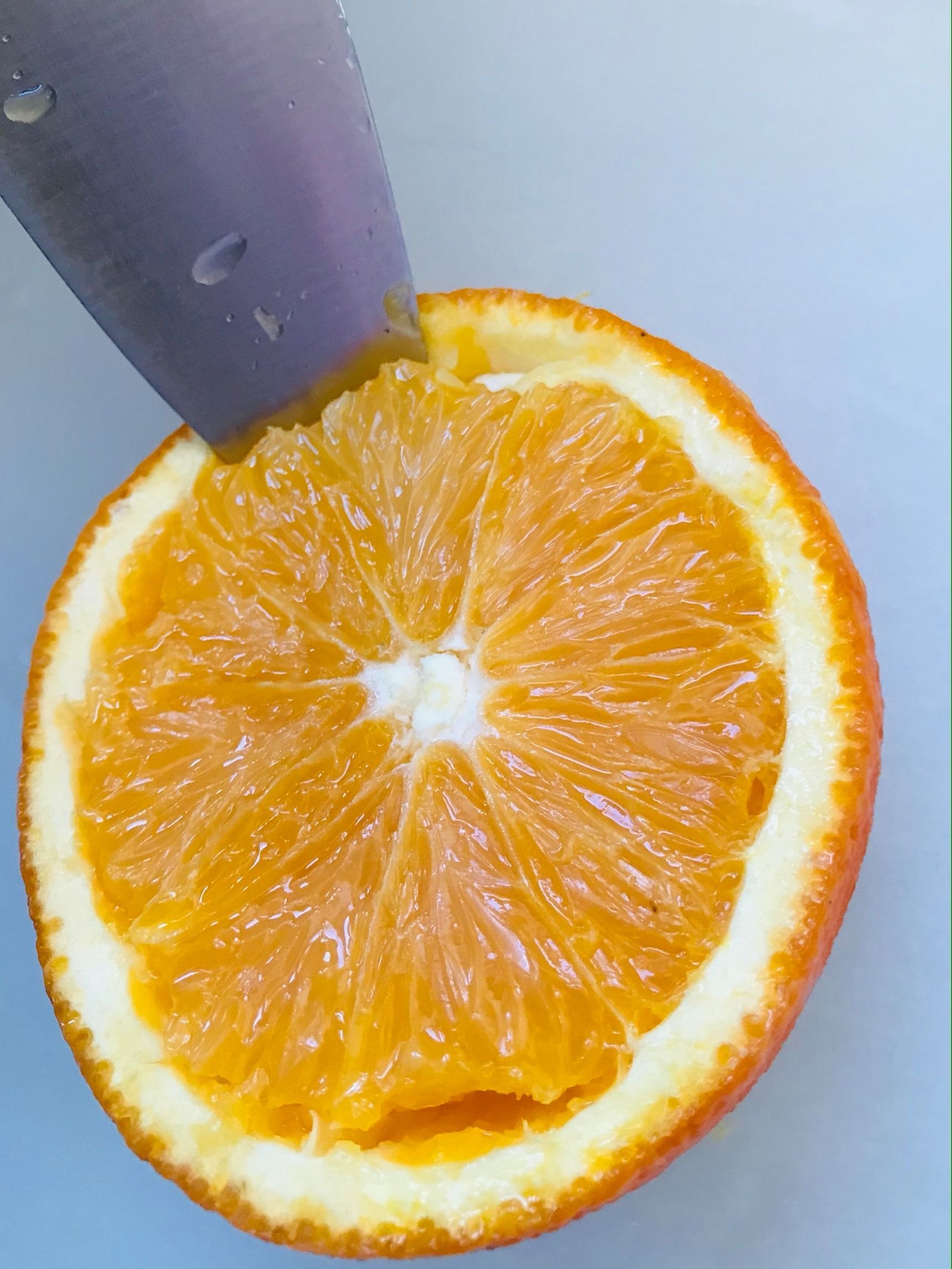 オレンジで器を作ります
