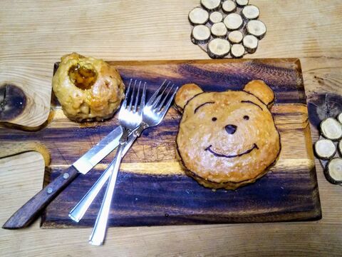 100均のホールケーキ型でプーさんマドレーヌ アイシング 生絞りレモンティー はちみつ生絞りレモン 暮らしニスタ