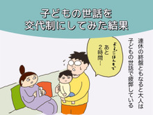 子どもの世話を交代制にした結果（母になった残念なヨメちゃん！暮らしの探究 vol.16）