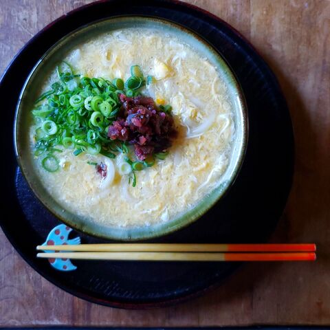 あんかけ卵とじうどんにしば漬け 暮らしニスタ
