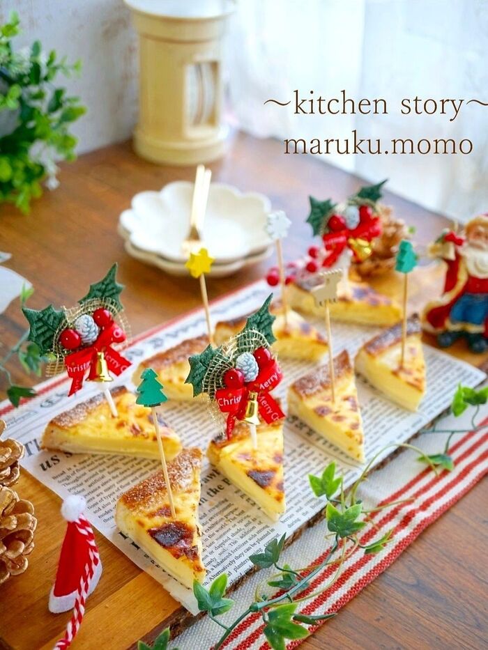 【クリスマス】お家で簡単！食パンでバスチー（バスク風チーズケーキ）