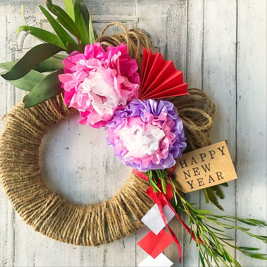 身近な材料で 洋風しめ縄リース 暮らしニスタ 身近な材料で 洋風しめ縄リース 暮らしニスタ