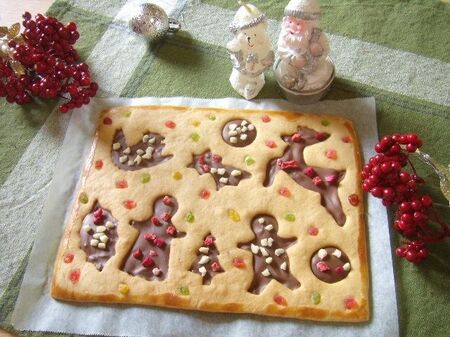 ☆クリスマスのピクチャーチョコレートクッキープレート☆