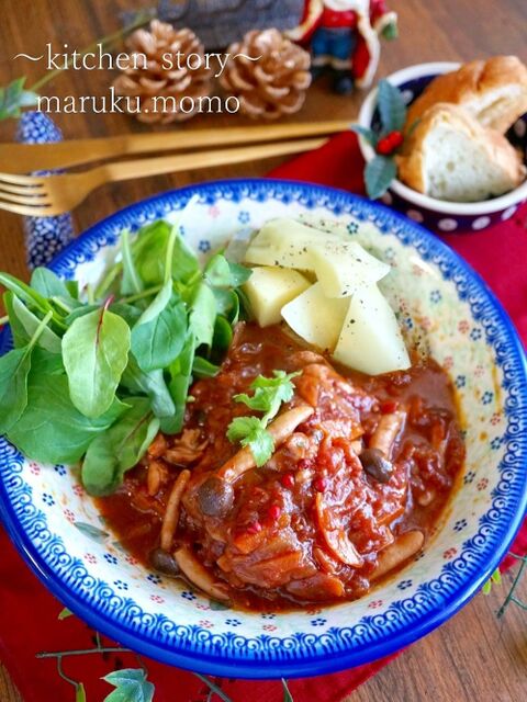 圧力鍋で10分 とろけるうまさ 柔らかチキンの赤ワイン煮込み 暮らしニスタ