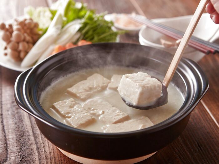 白濁湯豆腐寒天を作る