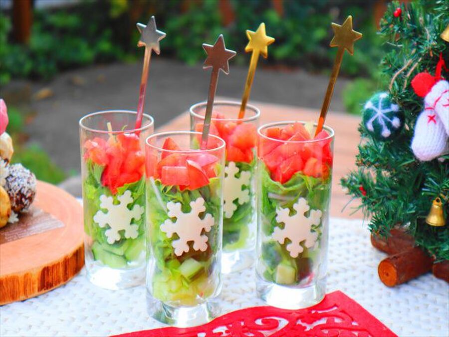 貼って順に詰めるだけ クリスマス グラスサラダ 暮らしニスタ 貼って順に詰めるだけ クリスマス グラスサラダ 暮らしニスタ