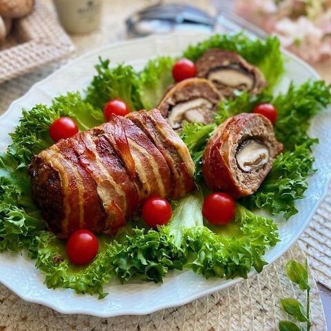しいたけ丸ごと ポルペットーネ イタリア風ミートローフ 暮らしニスタ