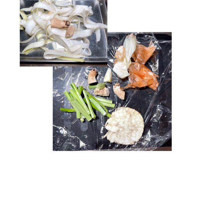 ●野菜の端っこは袋にまとめて冷凍→→野菜出汁