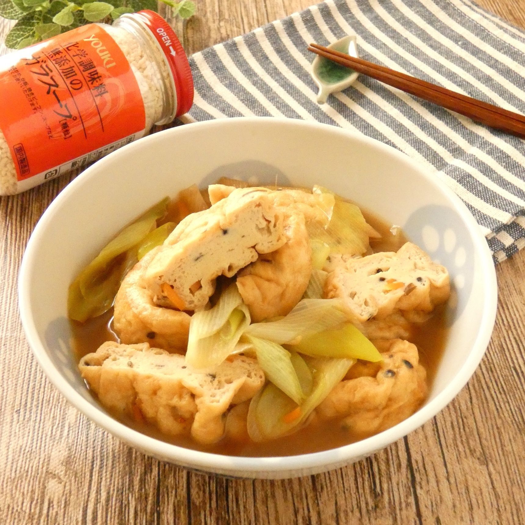 ネギとがんもの中華煮