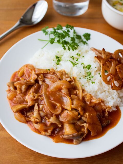 ハッシュドポーク 常備野菜で簡単 隠し味は お味噌 ハッシュドポーク 常備野菜で簡単 隠し味は お味噌