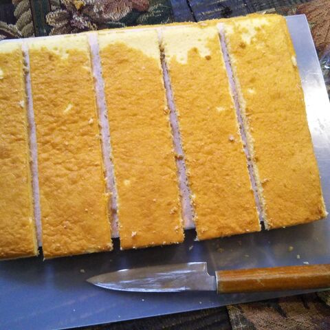 ラップの空き箱で 5層ケーキ 生チョコと 暮らしニスタ