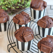 子供メインで作れる　ぐるぐる混ぜるだけ！ダブルチョコマフィン