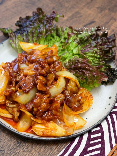 玉ねぎたっぷりヤンニョムポーク 鶏肉より時短 暮らしニスタ