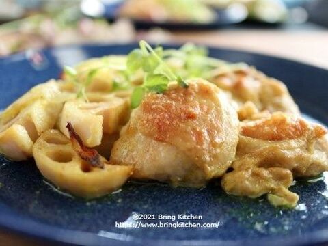 揉んで焼くだけ 鶏肉と蓮根のオーブン焼き カレーマヨ味 暮らしニスタ