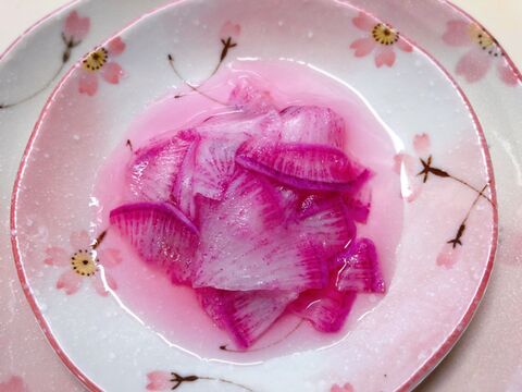 材料2つ 紫大根でピンクの酢の物 暮らしニスタ 材料2つ 紫大根でピンクの酢の物 暮らしニスタ