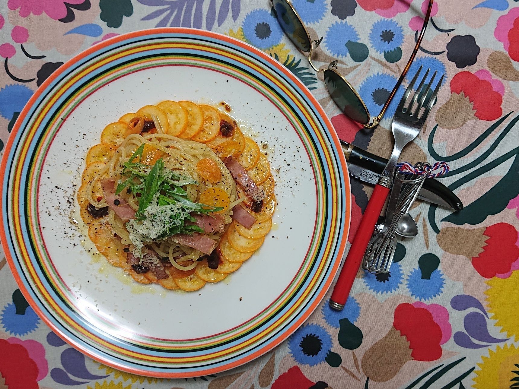 🍝🍝🍝　金柑のクーロンヌのpasta、パッションフルーツの囁き！！　🍝🍝🍝