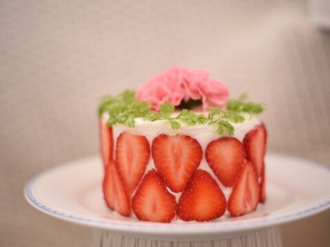 あまおうイチゴとカーネーションのスマッシュケーキ 暮らしニスタ
