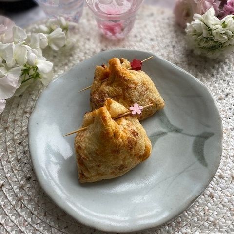 簡単おつまみ とろ り卵とサクサク天かすの 納豆キムチ巾着 暮らしニスタ