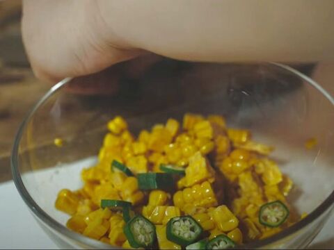 トウモロコシとオクラスライスで作るお弁当のおかず オコンチヂミ 暮らしニスタ トウモロコシとオクラスライスで作るお弁当のおかず オコンチヂミ 暮らしニスタ