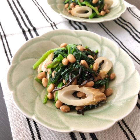 免疫力アップに ほうれん草とちくわの昆布納豆ナムル パパッとおかず 手軽 暮らしニスタ