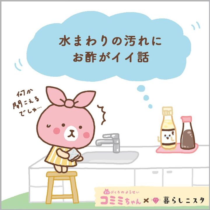 水回りのお掃除には「酢」がおすすめ!驚きの殺菌力でカビ対策も
