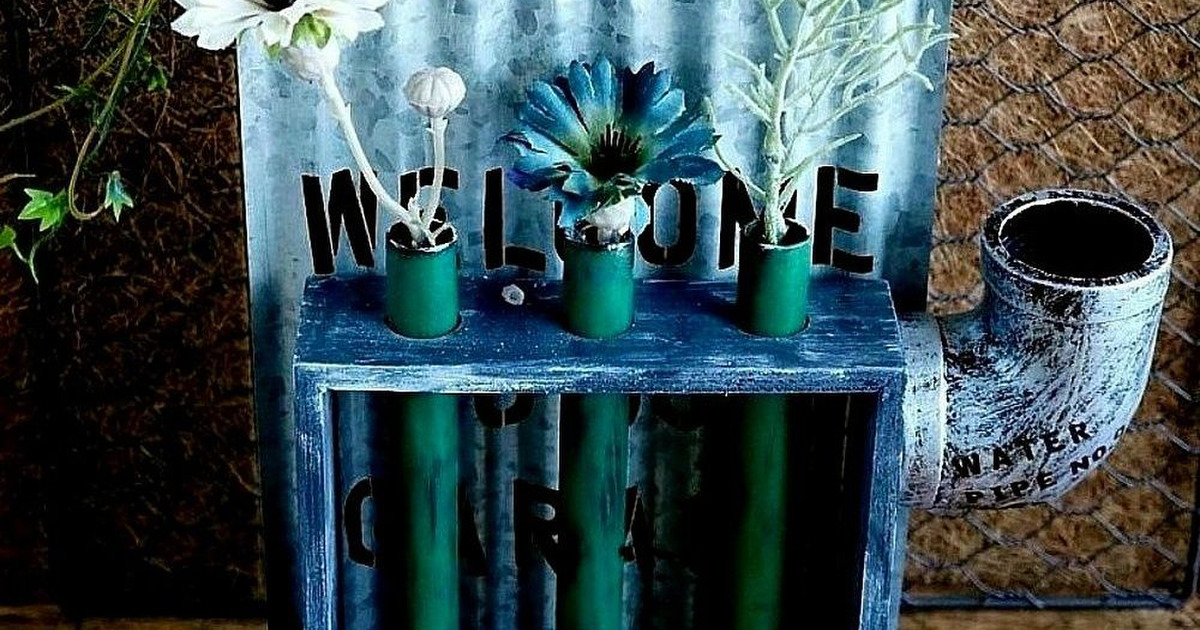 100均diy 試験管と配管で インダストリアルな花瓶 暮らしニスタ