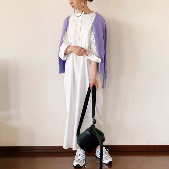 【ユニクロ】夏も嬉しいUVカットのカーデは差し色が決め手!