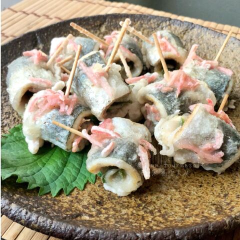 成長期にオススメ 味付け入らず アジのしそ巻き紅生姜揚げ 暮らしニスタ