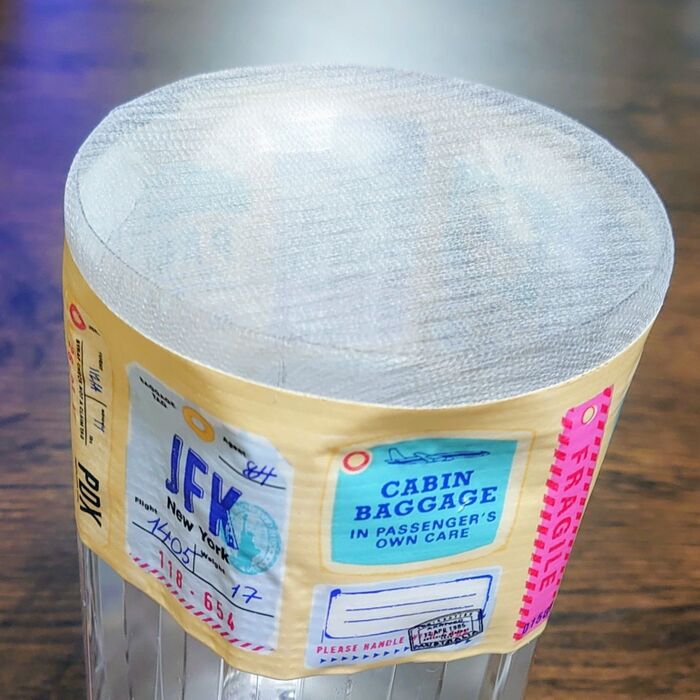 粉をたくさん使用する場合は、このままテープでなく計量した粉を入れて輪ゴムで固定して使う?