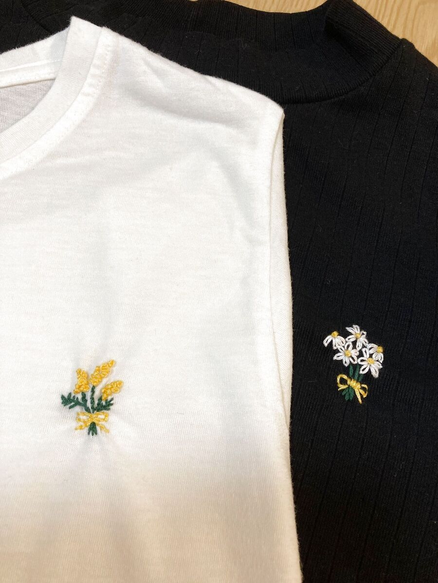 ワンポイント刺繍で素敵にリメイク 暮らしニスタ ワンポイント刺繍で素敵にリメイク 暮らしニスタ