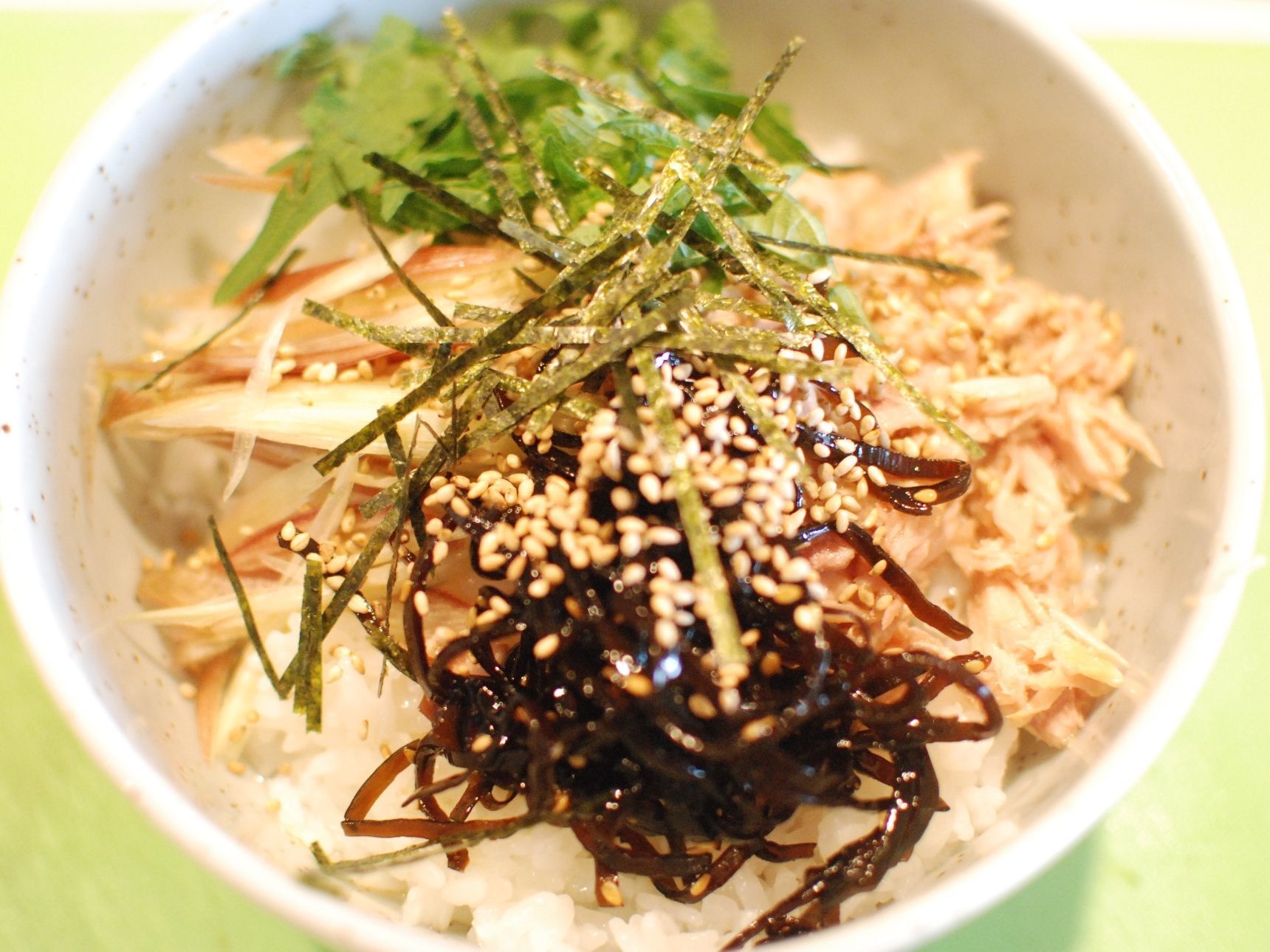 具をご飯に乗せます