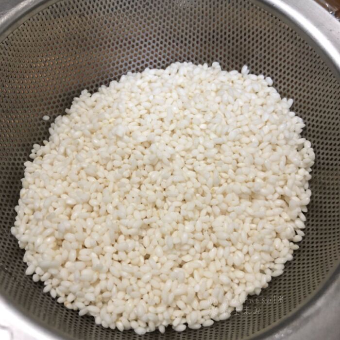 ①米を洗う