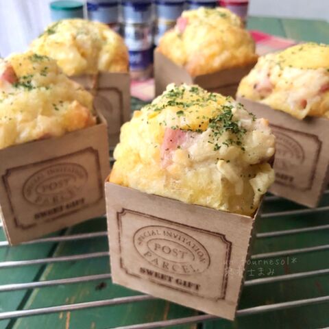 おかずケーキ スタミナup ベーコンポテトのカレーマフィン 朝ごはん ホットケーキミックス 暮らしニスタ おかずケーキ スタミナup ベーコンポテトのカレーマフィン 朝ごはん ホットケーキミックス 暮らしニスタ