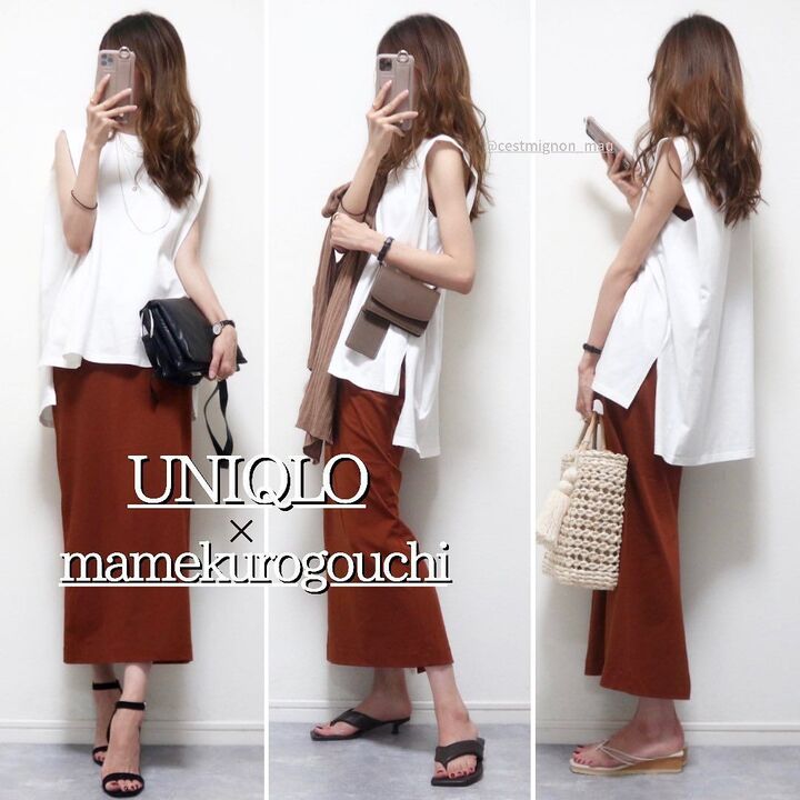 【ユニクロ】お出かけ日も休日も使える!Iラインが体型をきれいに見せるスリットスカート