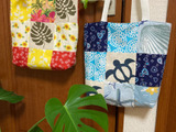 ハギレ&100均ランチョンマットで、アイランド風エコバッグ