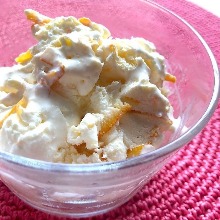 クリチとオレンジピールのアイスクリーム