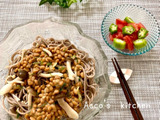 ♡夏バテ防止♡簡単！納豆とキノコのぶっかけそば