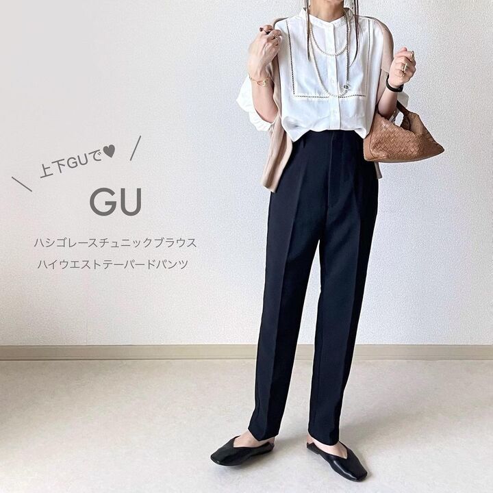 【GU】これ1,990円!?繊細なレースで高見えするチュニックブラウスは即買い!