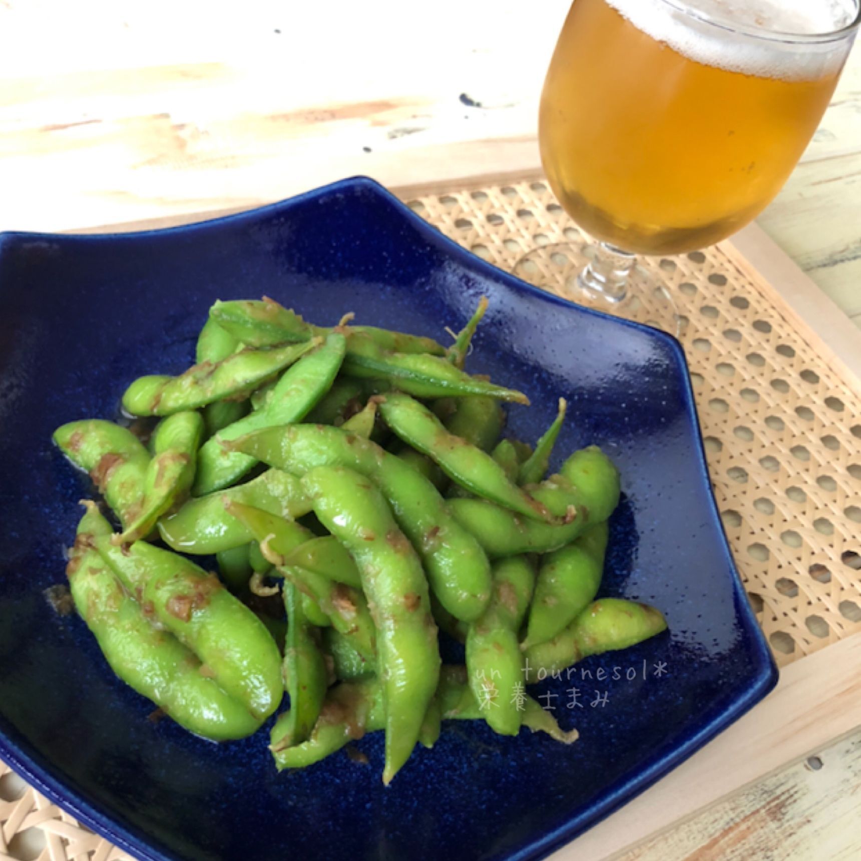 【レンチンで簡単！調理時間3分】ビールとの相性抜群☆枝豆のガーリックおかか漬け #おつまみ