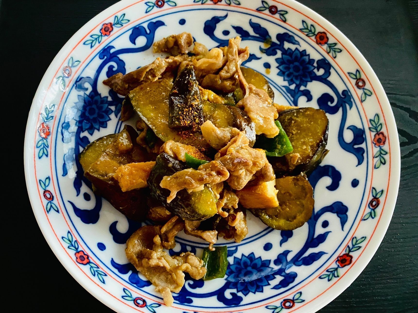 ご飯泥棒〜秋茄子と絹揚げの肉味噌炒め