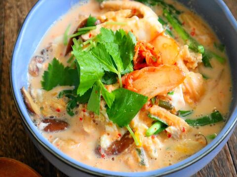 しっかり食べてダイエット オートミールde豆乳キムチ雑炊 暮らしニスタ