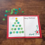 切って貼るだけのクリスマスカード♡